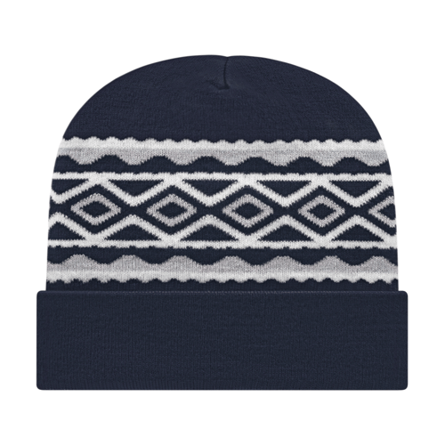 Cap America Diamond Pattern Knit Cap with Cuff Unisex Accessories Hats & Caps