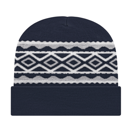 Cap America Diamond Pattern Knit Cap with Cuff Unisex Accessories Hats & Caps