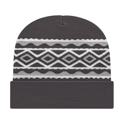 Cap America Diamond Pattern Knit Cap with Cuff Unisex Accessories Hats & Caps