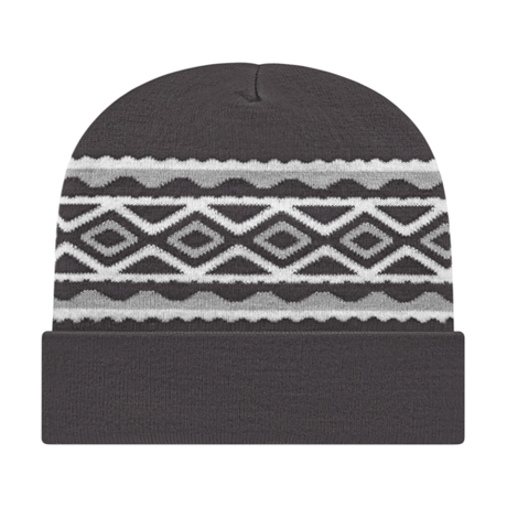 Cap America Diamond Pattern Knit Cap with Cuff Unisex Accessories Hats & Caps