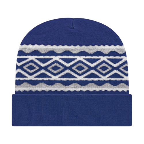 Cap America Diamond Pattern Knit Cap with Cuff Unisex Accessories Hats & Caps