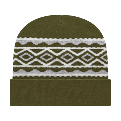 Cap America Diamond Pattern Knit Cap with Cuff Unisex Accessories Hats & Caps