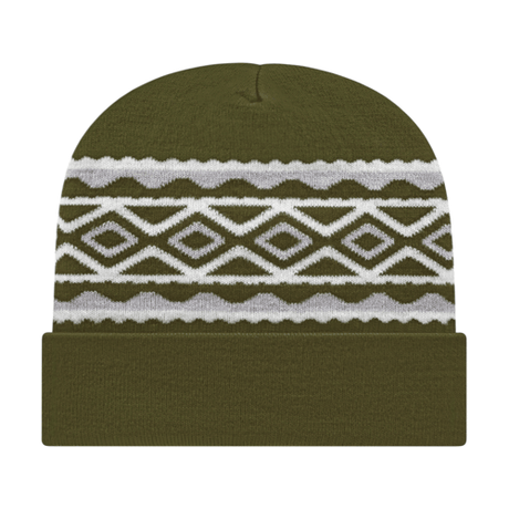 Cap America Diamond Pattern Knit Cap with Cuff Unisex Accessories Hats & Caps