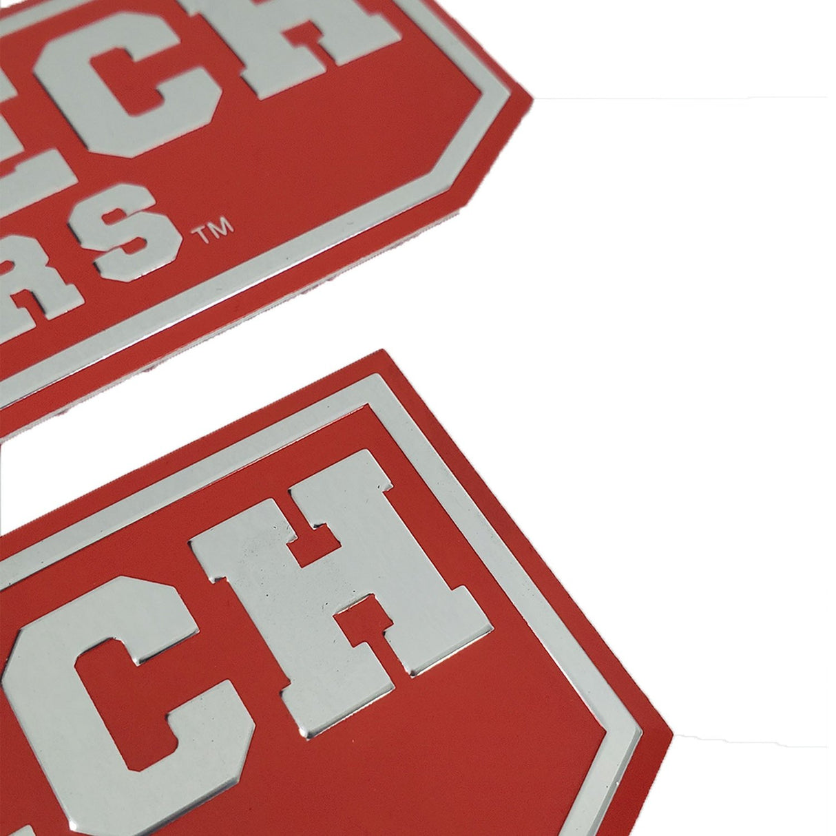 Fanmats Ohio State Buckeyes 2 Piece Heavy Duty Aluminum Embossed Truck Emblem Set Fan Gear NCAA Ohio State Buckeyes