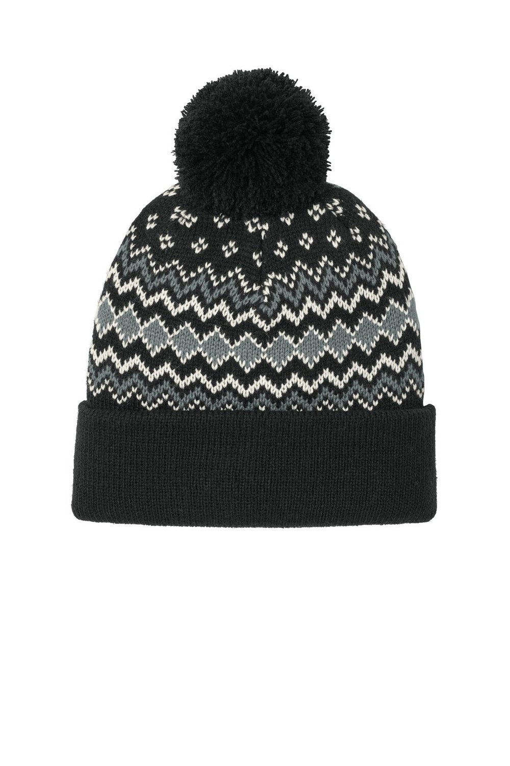 Port Authority Unisex Alpine Pom Beanie C991 Unisex Accessories Hats & Caps