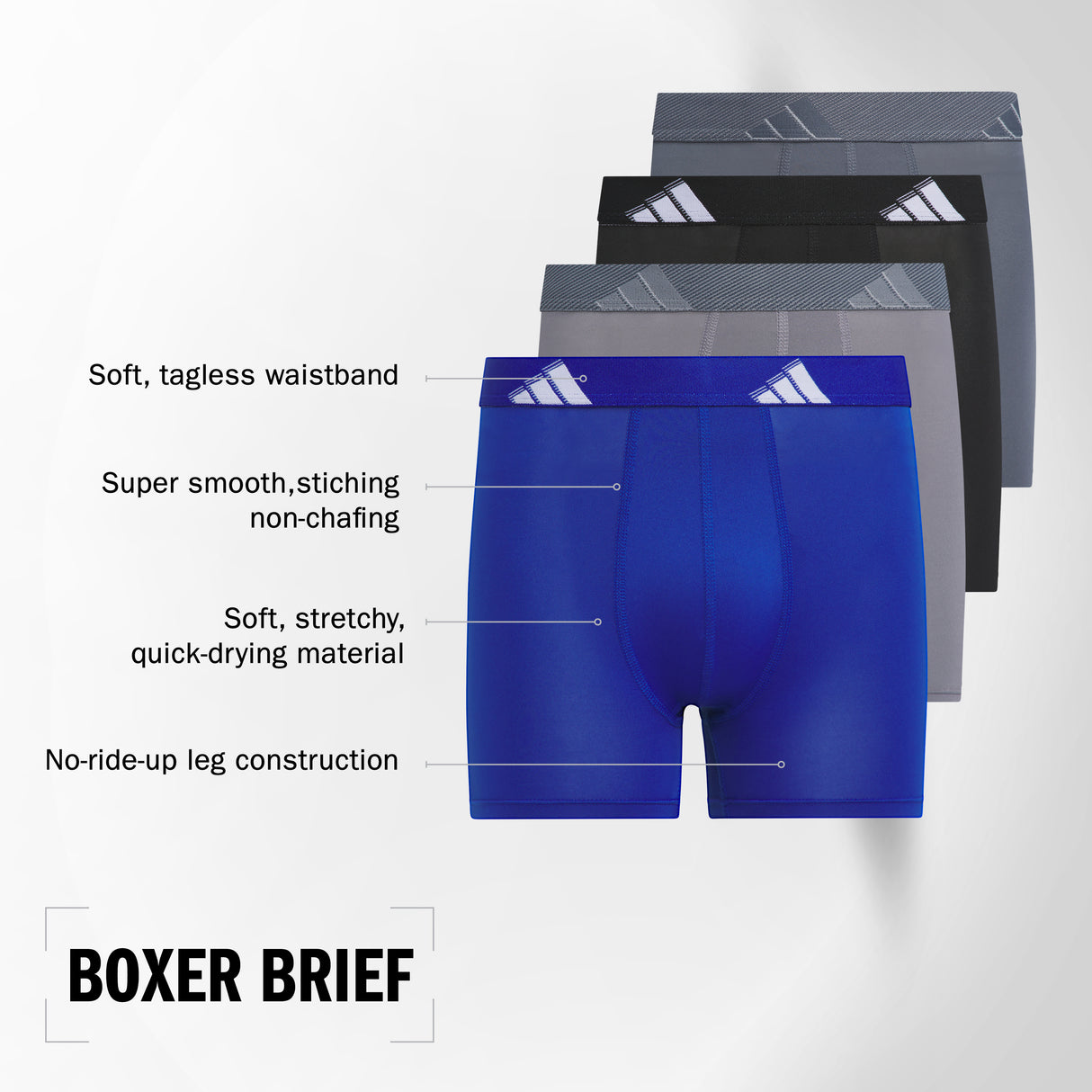 adidas Youth Microfiber 4-Pack Boxer Brief-2