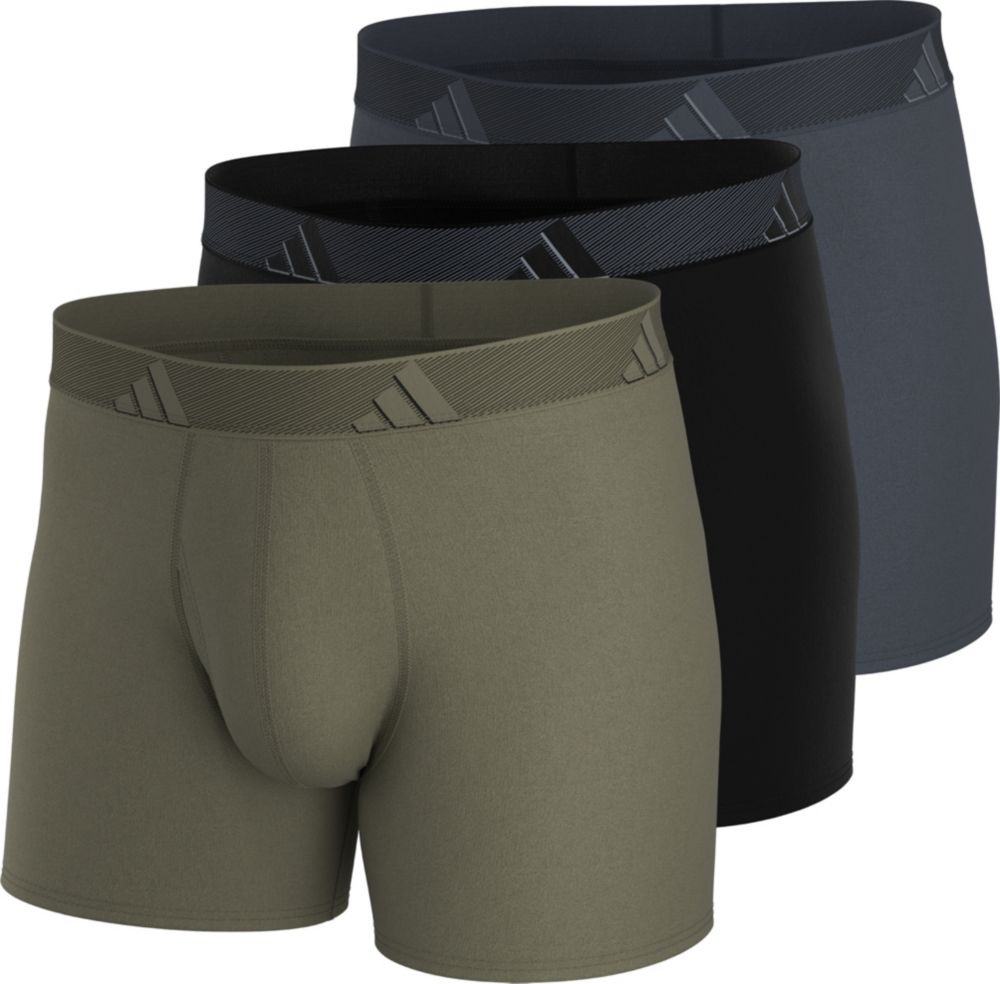 adidas Men's Microfiber 3-Pack Trunk Mens Apparel Underwear