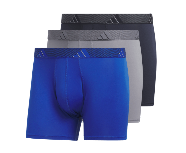 adidas Men's Microfiber 3-Pack Trunk Mens Apparel Underwear