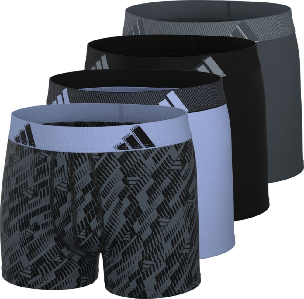 adidas Youth Microfiber Graphic 4-Pack Boxer Brief Youth Apparel Underwear & Socks