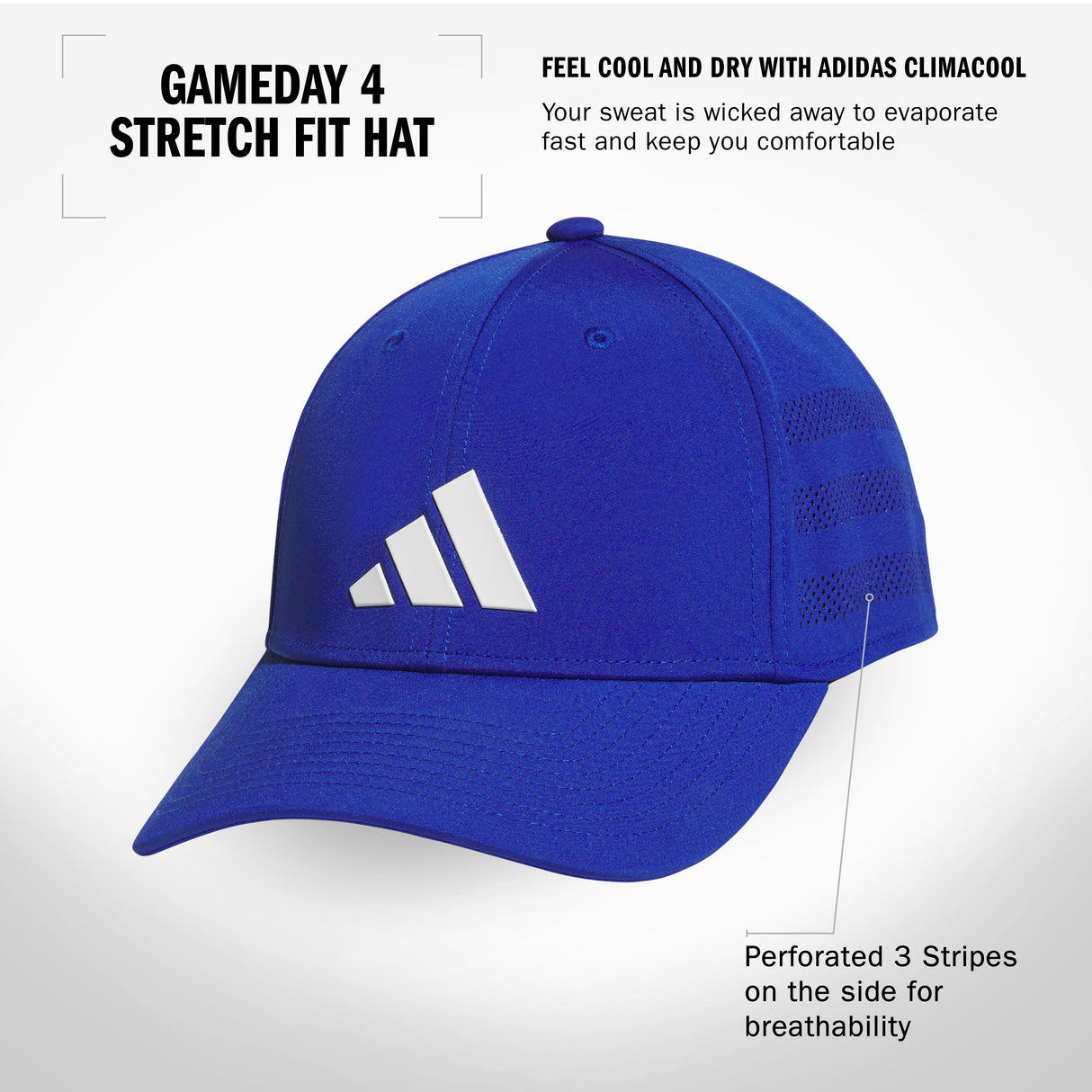 adidas Gameday 4 Stretch Fit Hat-2