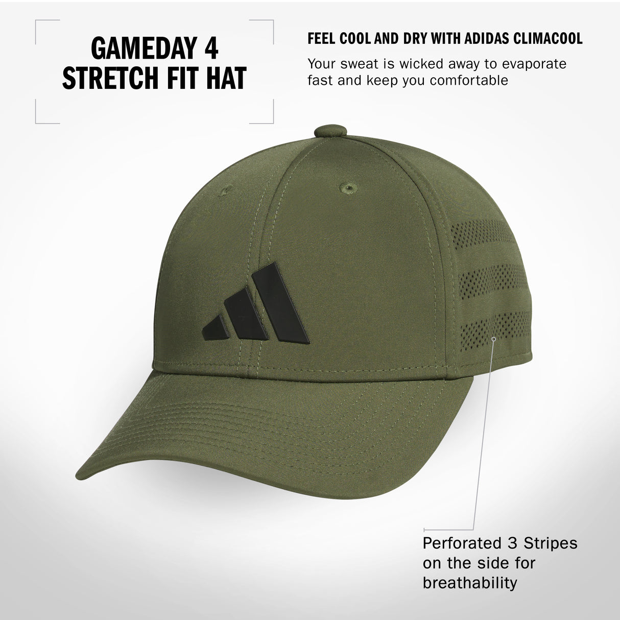 adidas Gameday 4 Stretch Fit Hat-2