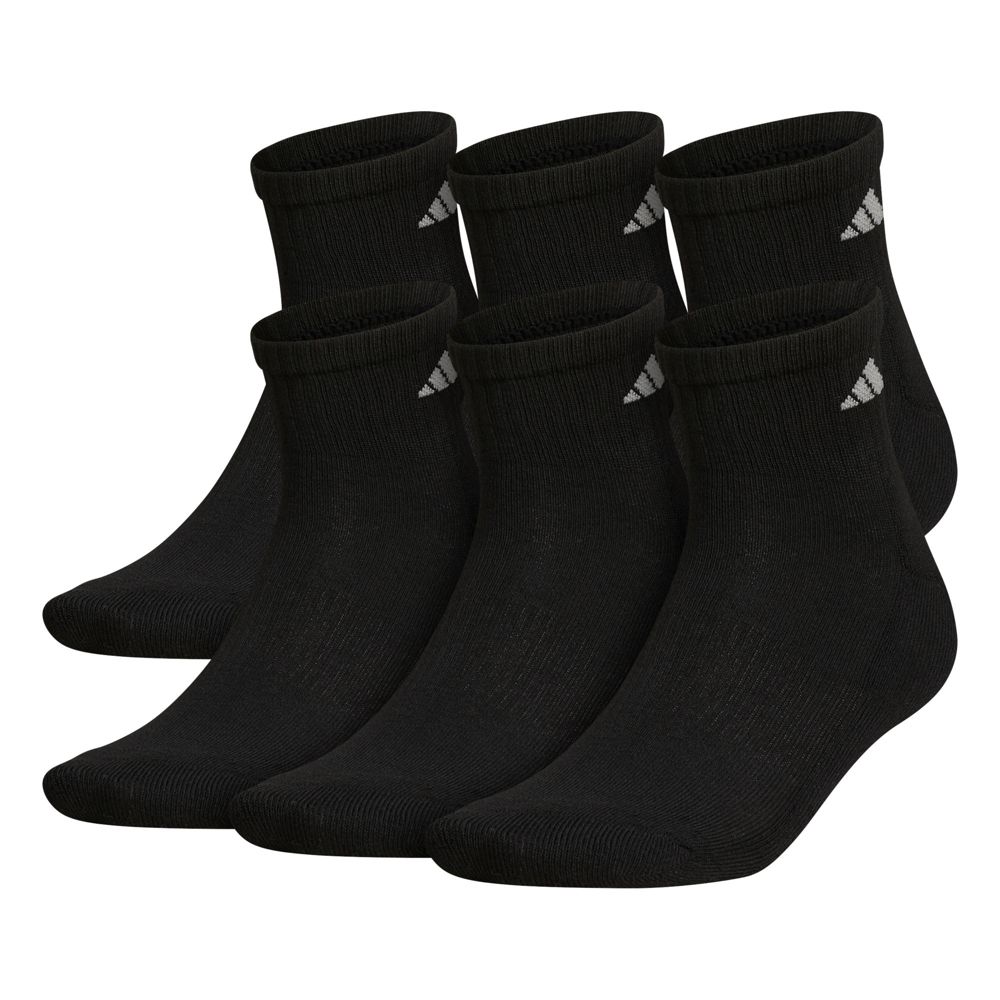 adidas Men's Athletic Cushioned Quarter Socks 3-Pairs Unisex Accessories Socks