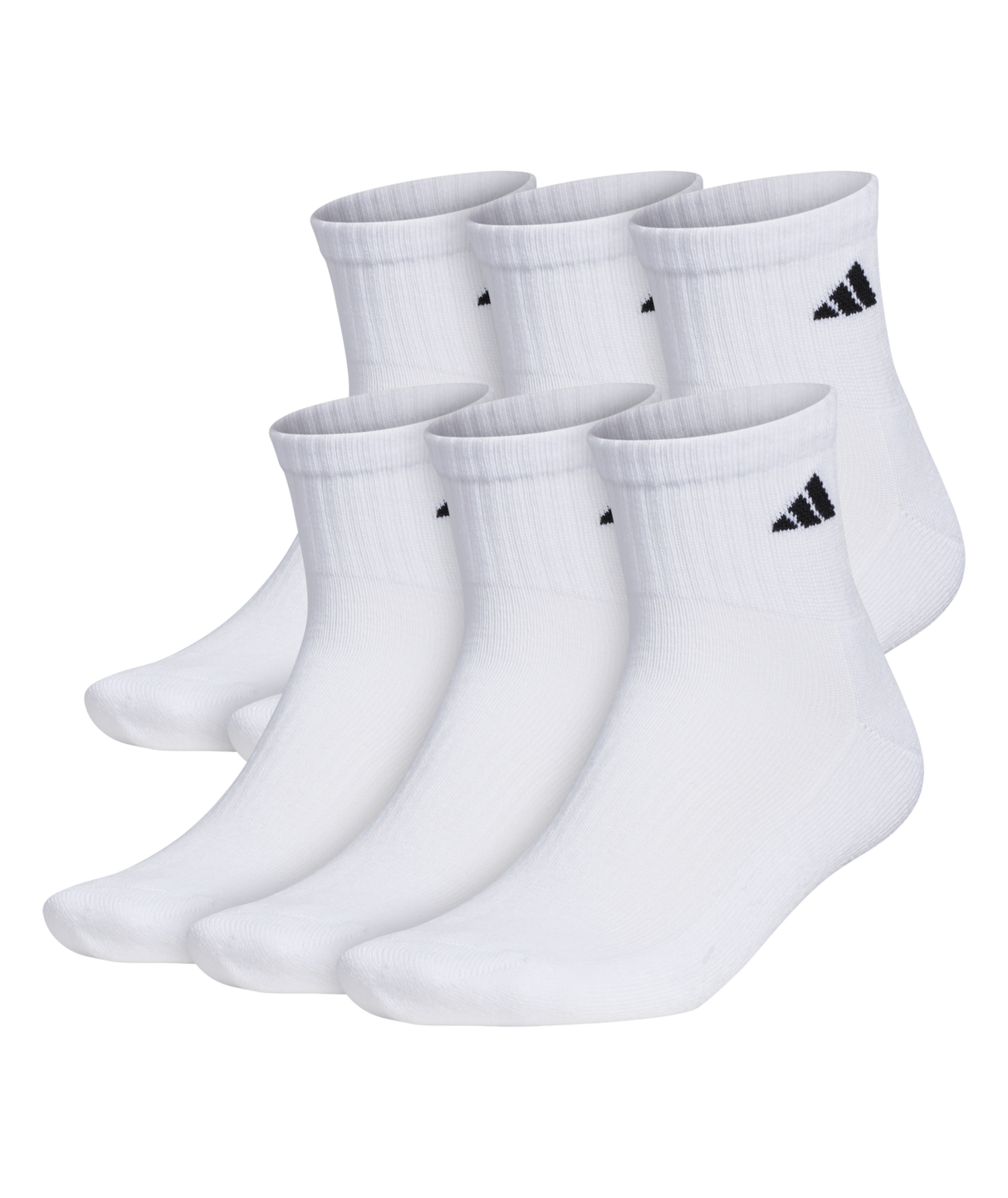 adidas Men's Athletic Cushioned Quarter Socks (3-Pairs)-1
