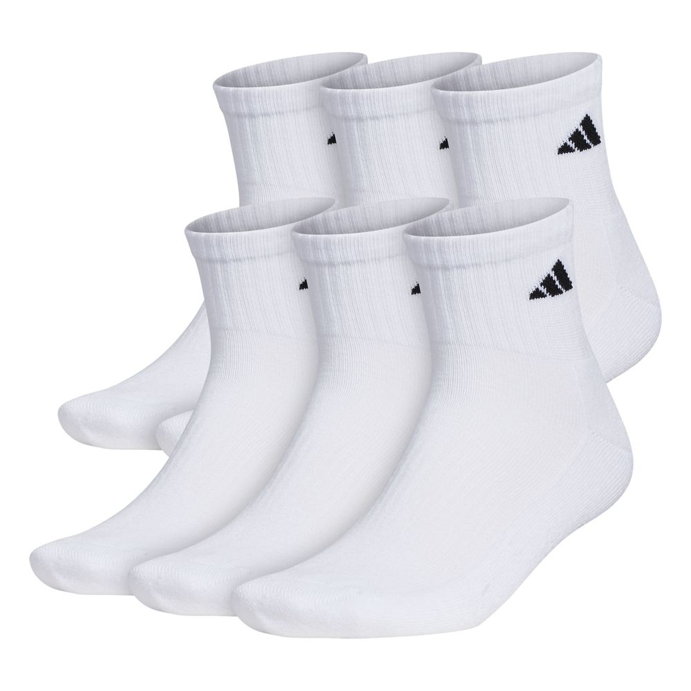 adidas Men's Athletic Cushioned Quarter Socks 3-Pairs Unisex Accessories Socks