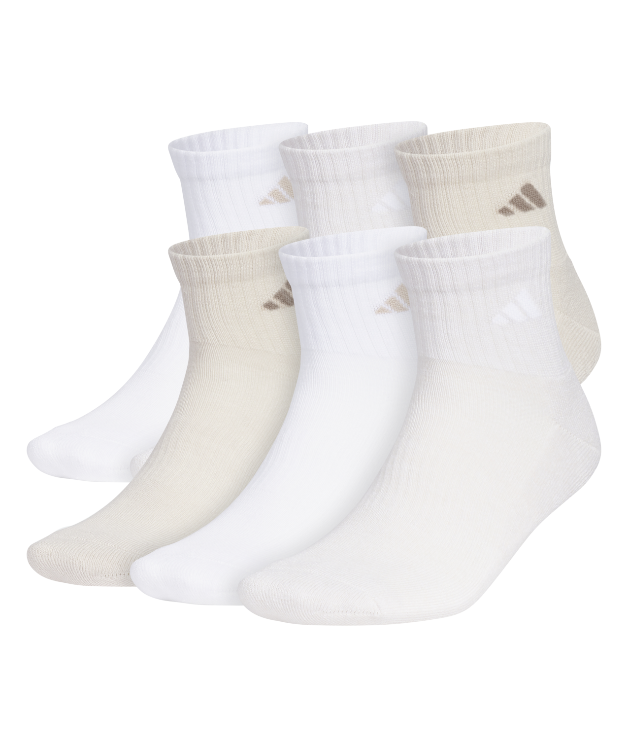 adidas Men's Athletic Cushioned Quarter Socks 3-Pairs Unisex Accessories Socks