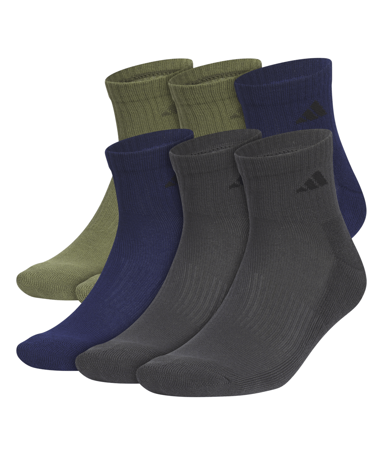 adidas Men's Athletic Cushioned Quarter Socks 3-Pairs Unisex Accessories Socks