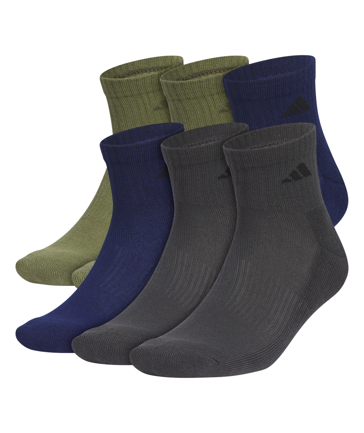 adidas Men's Athletic Cushioned Quarter Socks (3-Pairs)-1