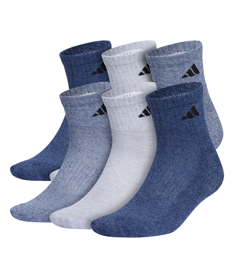 adidas Men's Athletic Cushioned Quarter Socks 3-Pairs Unisex Accessories Socks