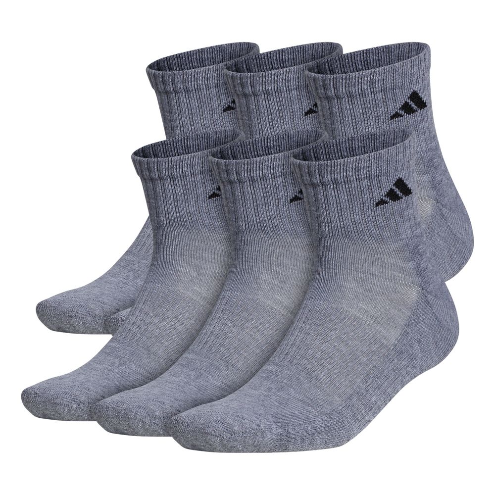 adidas Men's Athletic Cushioned Quarter Socks 3-Pairs Unisex Accessories Socks