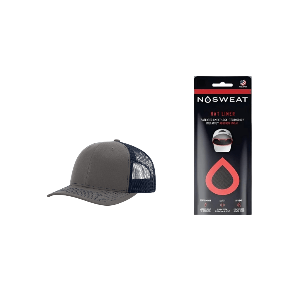 Richardson 112 Trucker Hat with NoSweat Hat Liner Combo Unisex Accessories Hats & Caps