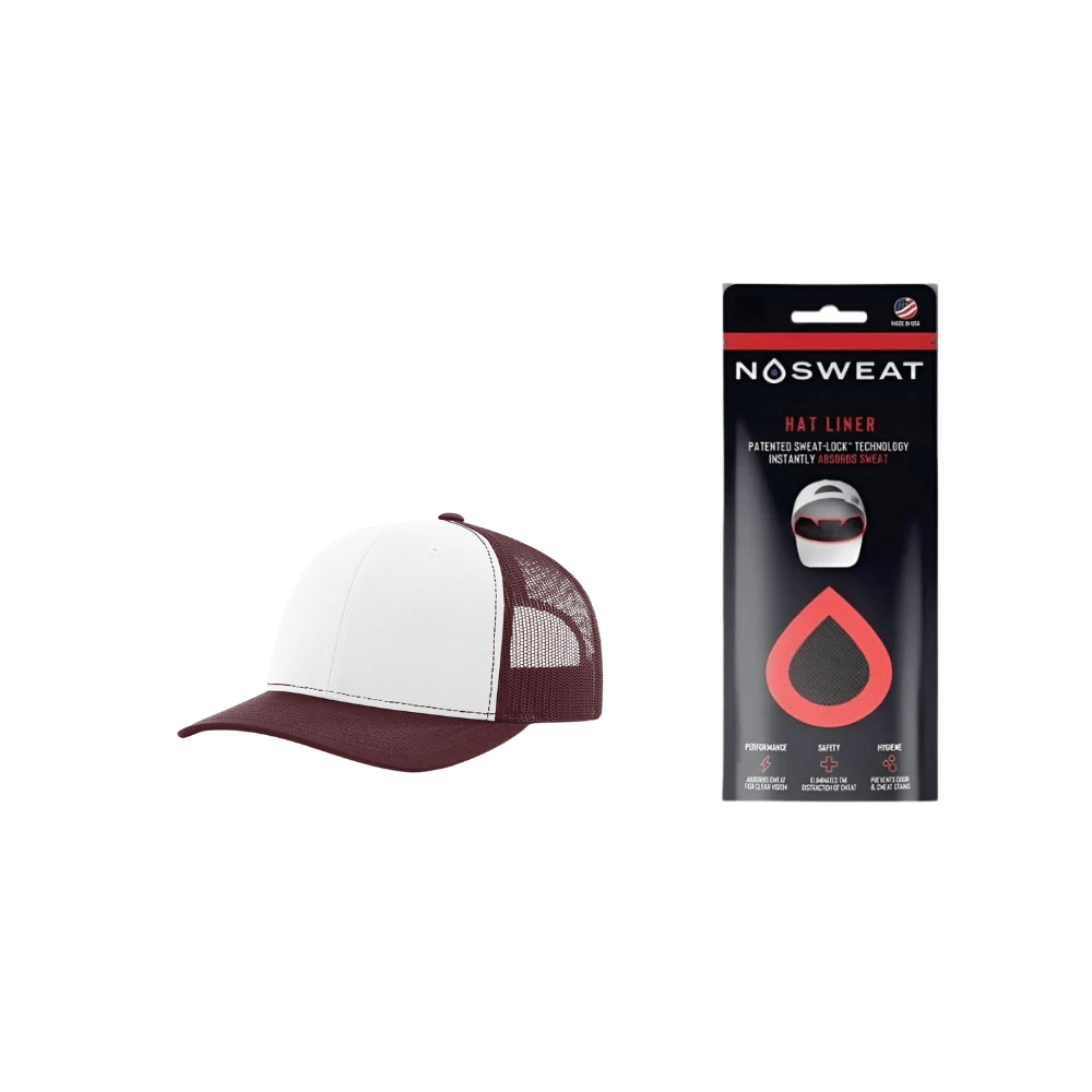 Richardson 112 Trucker Hat with NoSweat Hat Liner Combo Unisex Accessories Hats & Caps