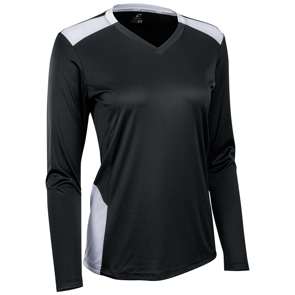 Champro Girl's Rally Long Sleeve Volleyball Jersey Volleyball Apparel All