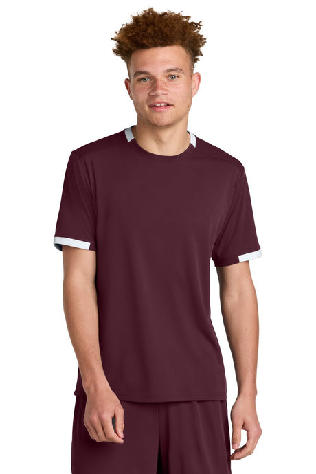 Sport-Tek Men's Club Short Sleeve Crew ST440 Mens Apparel Shirts & Tops
