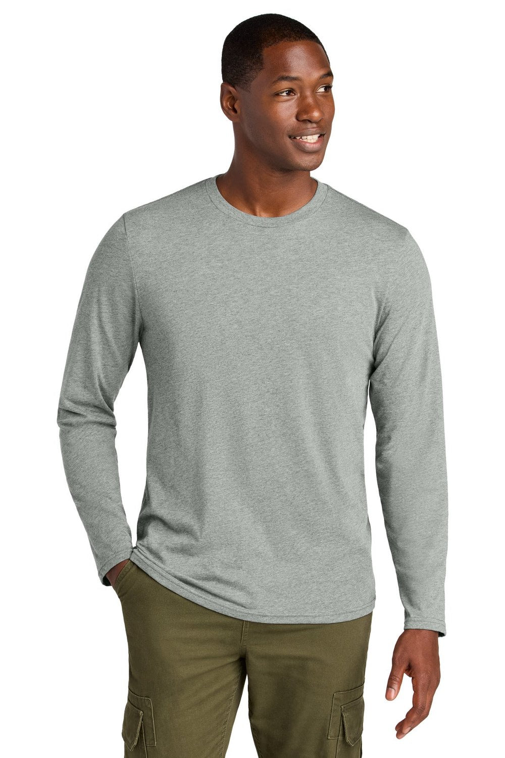 District Men's Perfect Weight CVC Long Sleeve Tee DT185 Mens Apparel Shirts & Tops
