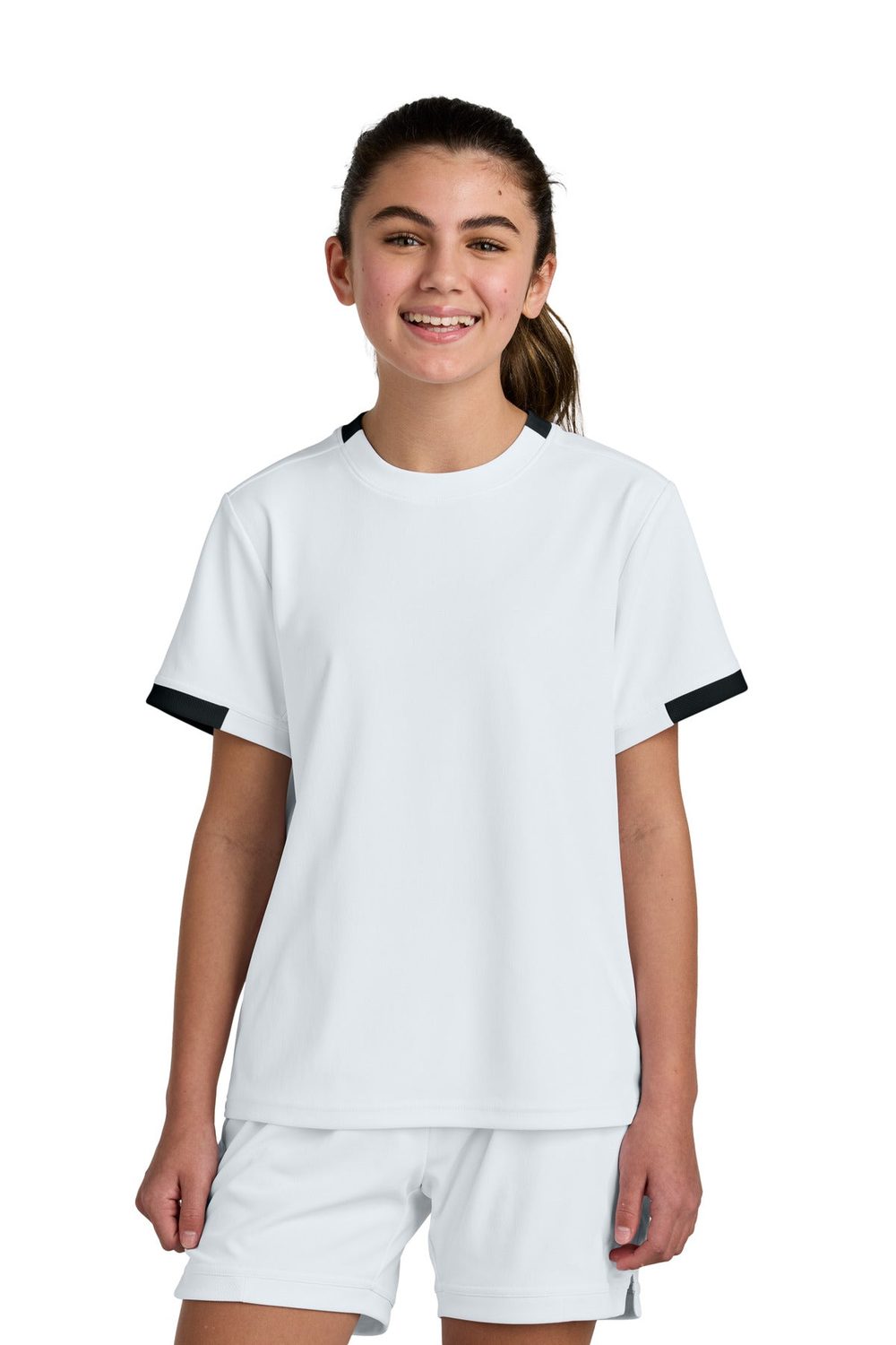 Sport-Tek Youth Club Short Sleeve Crew YST440 Youth Apparel Shirts & Tops