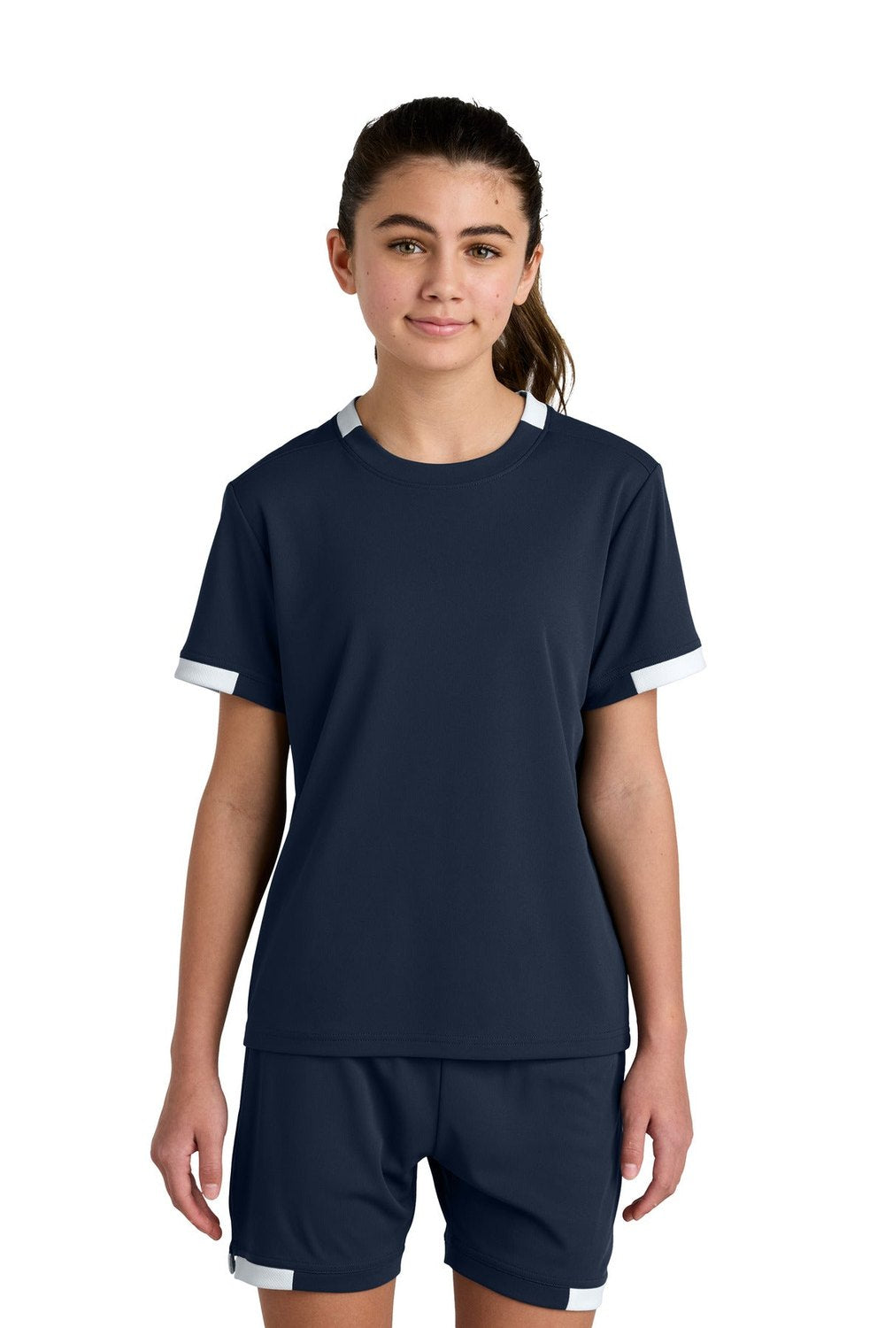 Sport-Tek Youth Club Short Sleeve Crew YST440 Youth Apparel Shirts & Tops