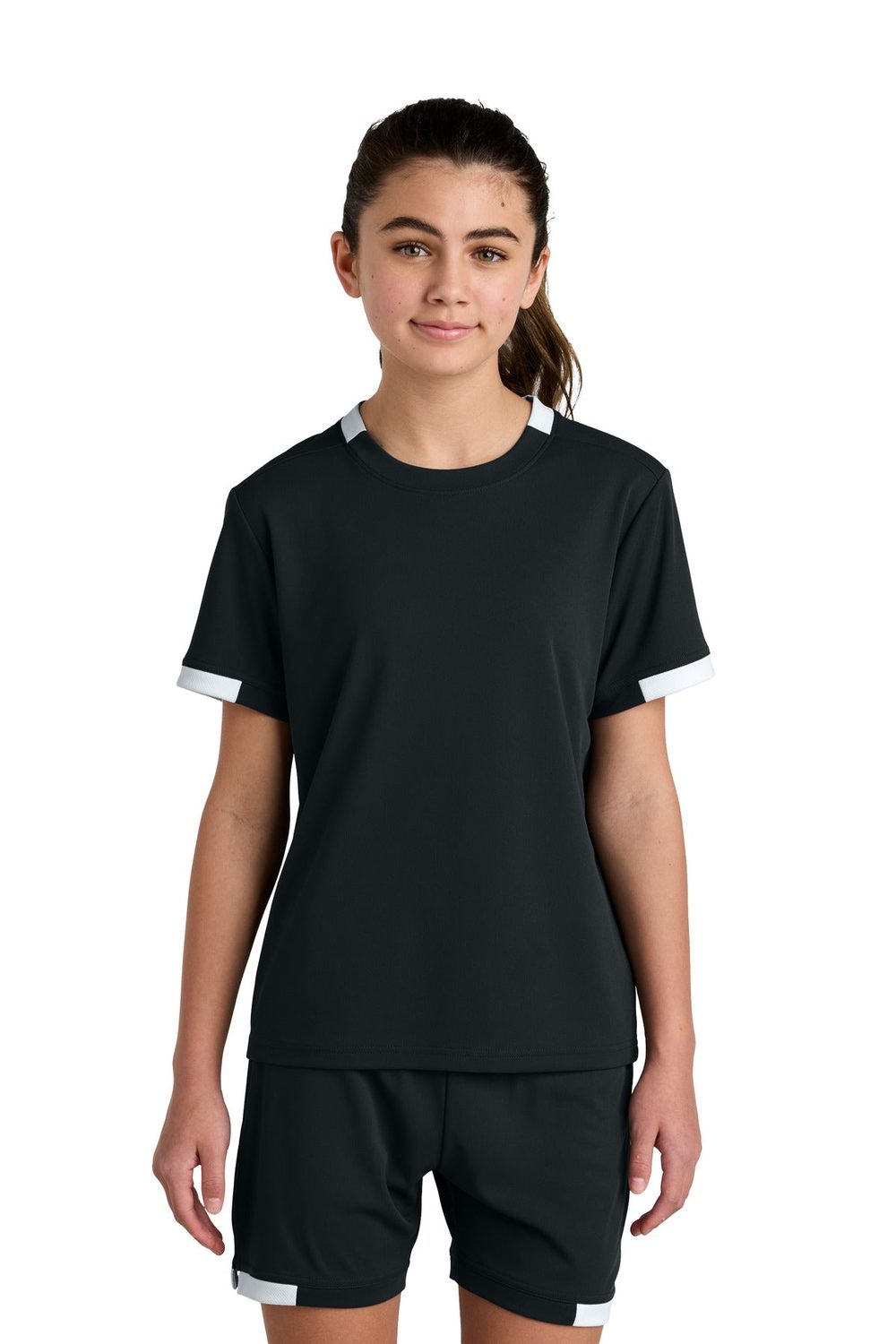 Sport-Tek Youth Club Short Sleeve Crew YST440 Youth Apparel Shirts & Tops