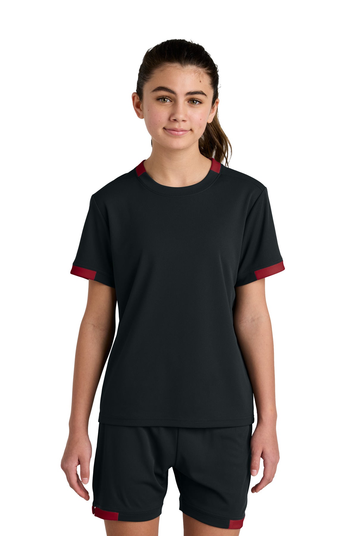 Sport-Tek Youth Club Short Sleeve Crew YST440 Youth Apparel Shirts & Tops