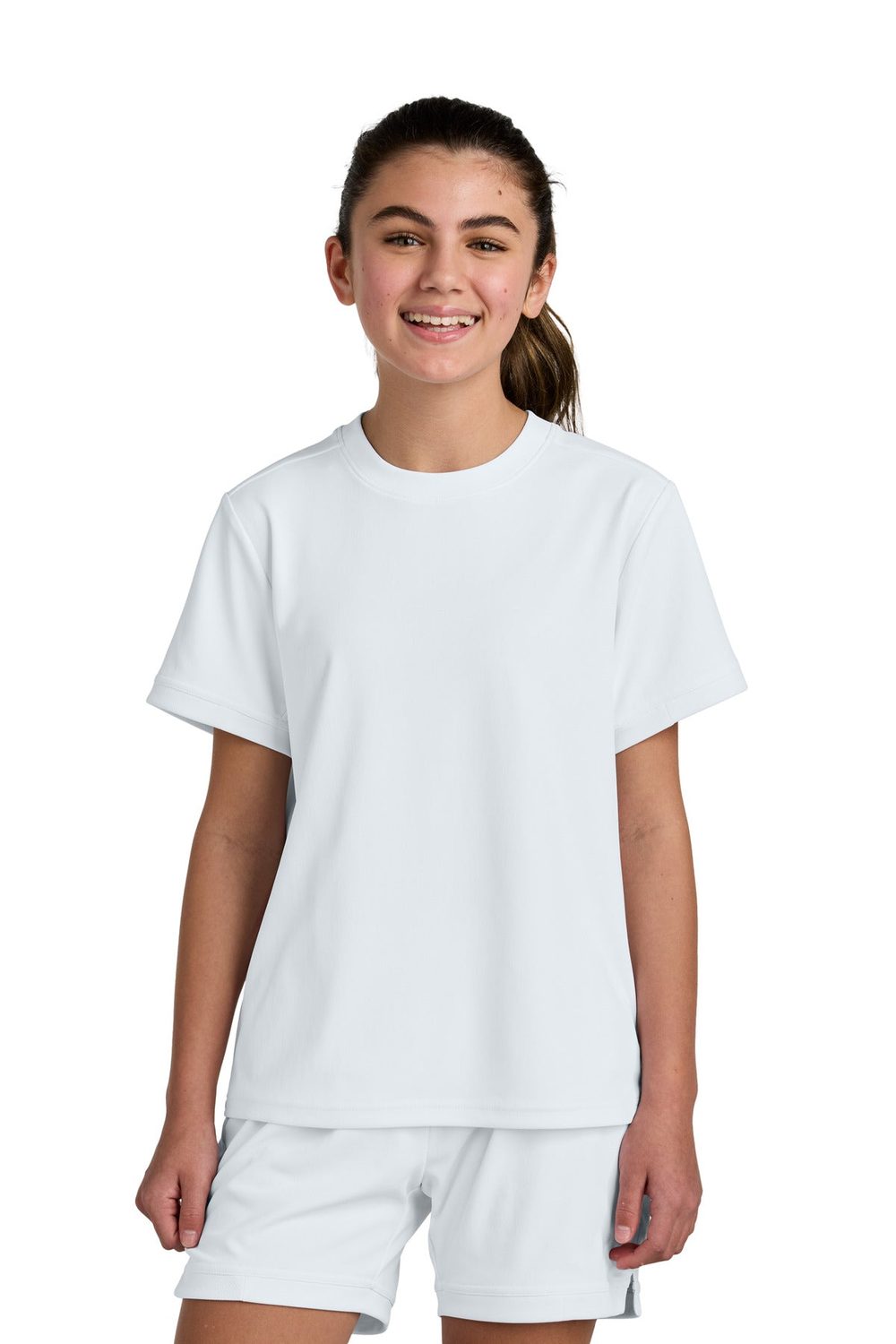 Sport-Tek Youth Club Short Sleeve Crew YST440 Youth Apparel Shirts & Tops