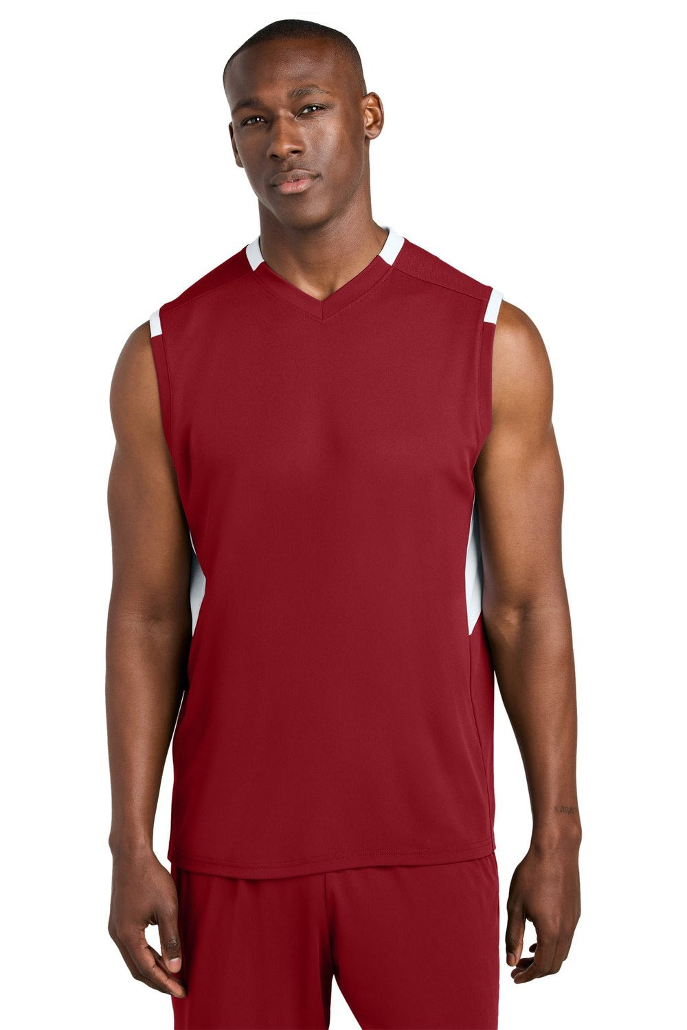 Sport-Tek Men's Club Sleeveless V-Neck ST441 Mens Apparel Shirts & Tops