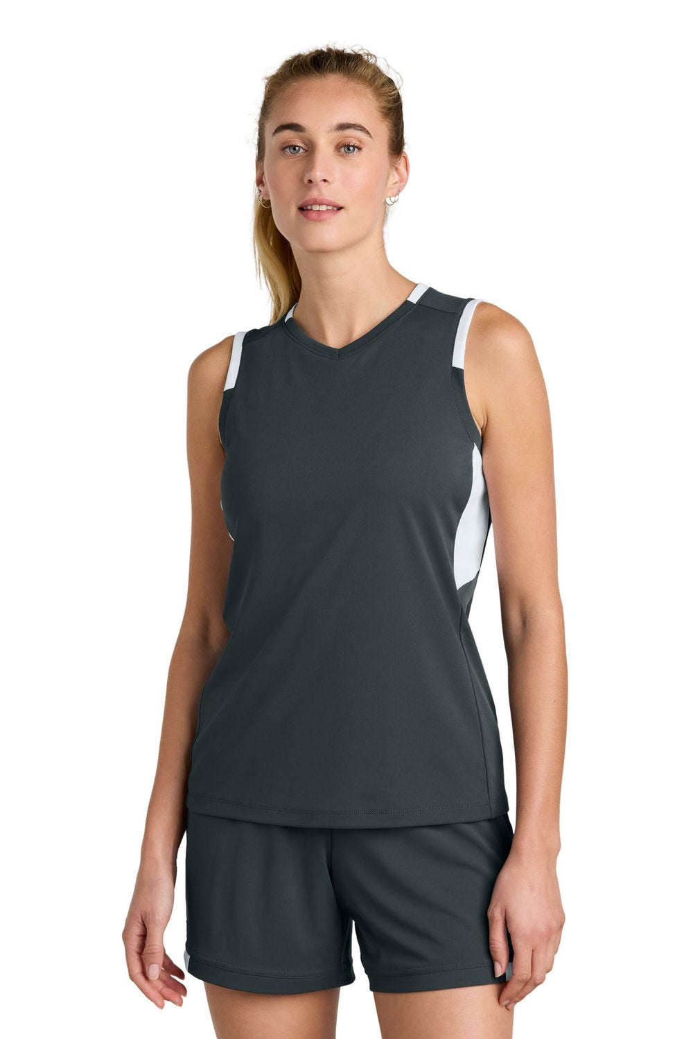 Sport-Tek Women's Club Sleeveless V-Neck LST441 Womens Apparel Shirts & Tops