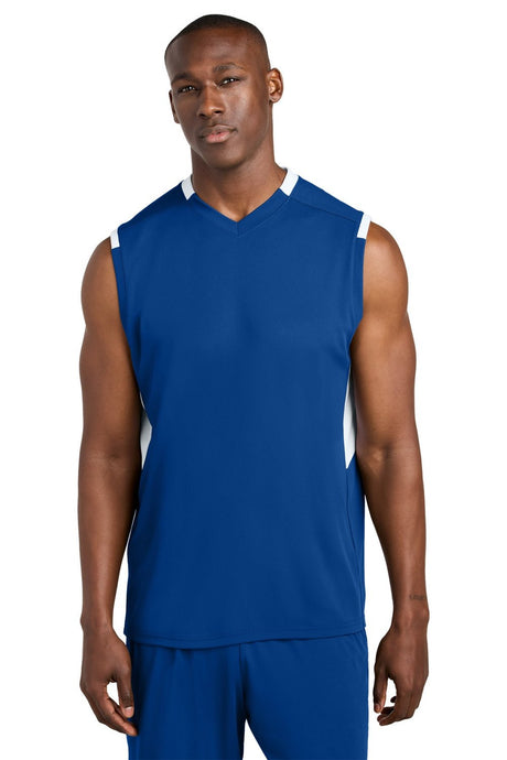 Sport-Tek Men's Club Sleeveless V-Neck ST441 Mens Apparel Shirts & Tops