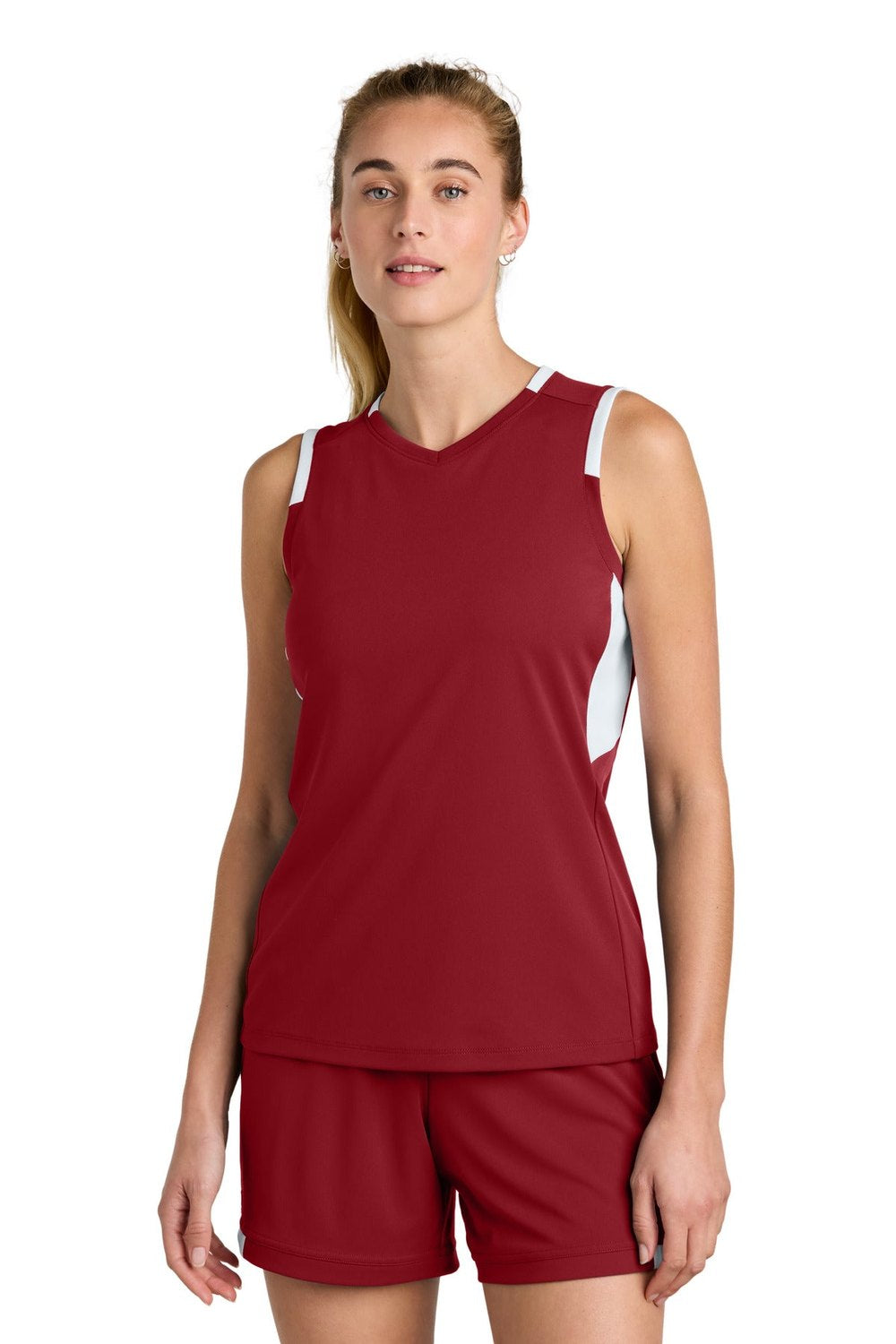 Sport-Tek Women's Club Sleeveless V-Neck LST441 Womens Apparel Shirts & Tops