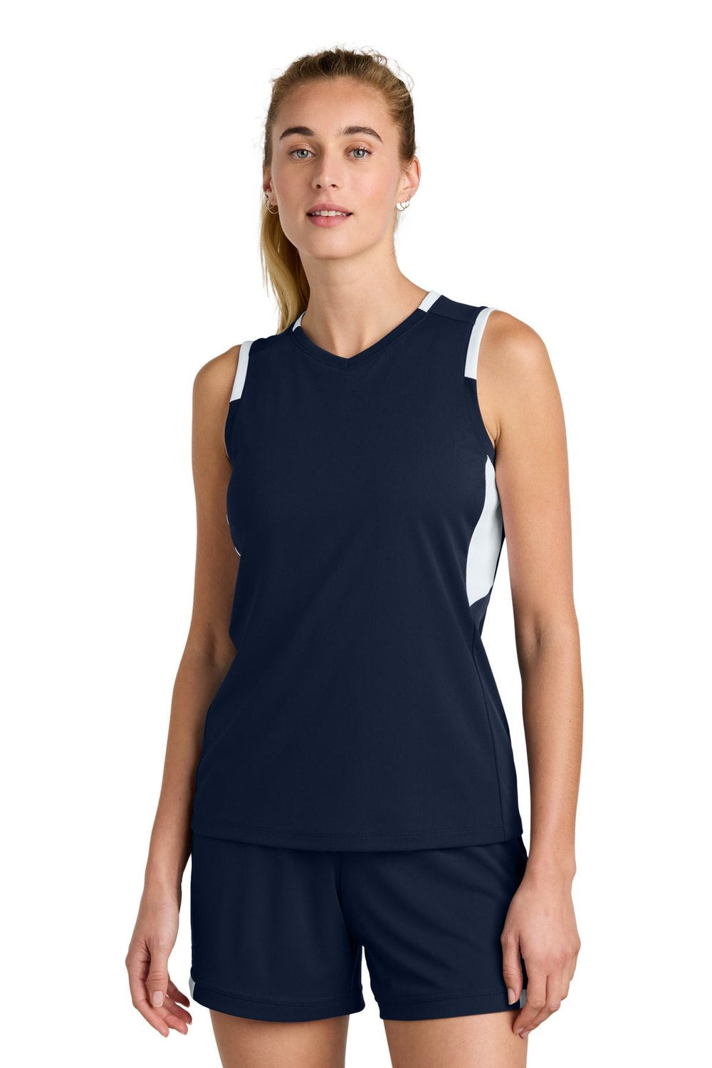 Sport-Tek Women's Club Sleeveless V-Neck LST441 Womens Apparel Shirts & Tops