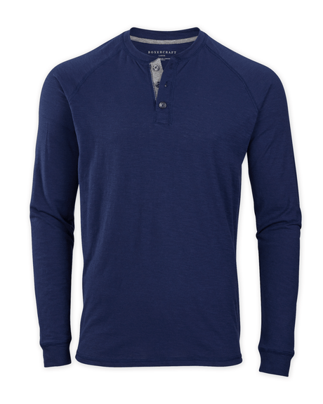 Boxercraft Men's Henley Long Sleeve Mens Apparel Shirts & Tops