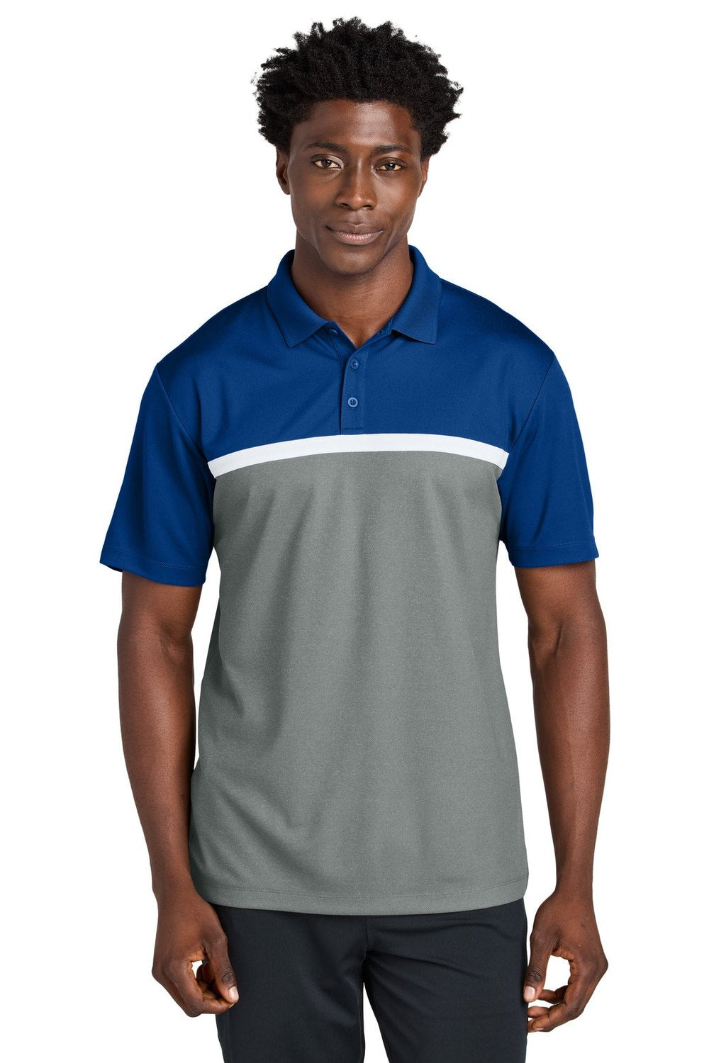 Sport-Tek Men's UV Micropique Colorblock Polo ST741 Mens Apparel Shirts & Tops