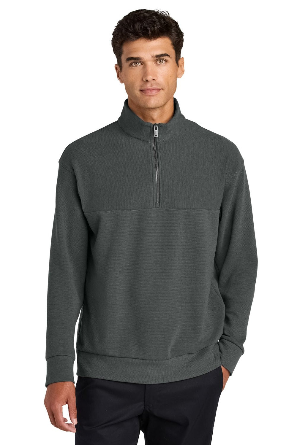 Mercer+Mettle Men's Linear Texture 1/4-Zip MM3040 Mens Apparel Shirts & Tops