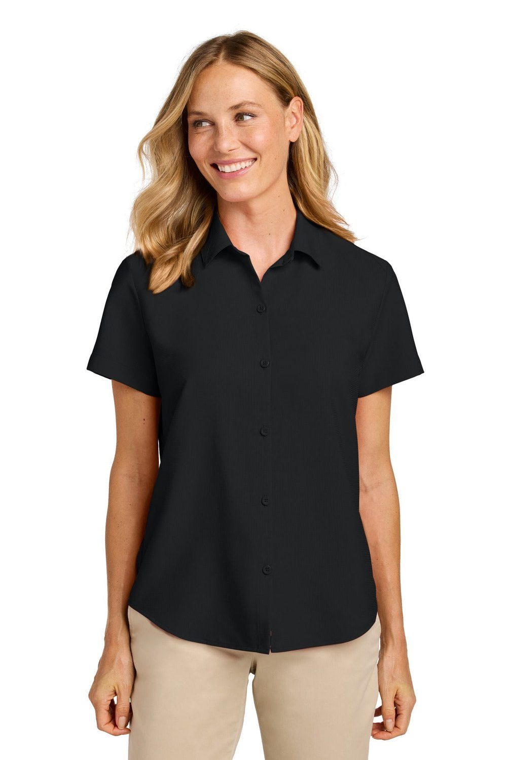 Port Authority Women's Short Sleeve UV Dockside Shirt LW963 Womens Apparel Shirts & Tops