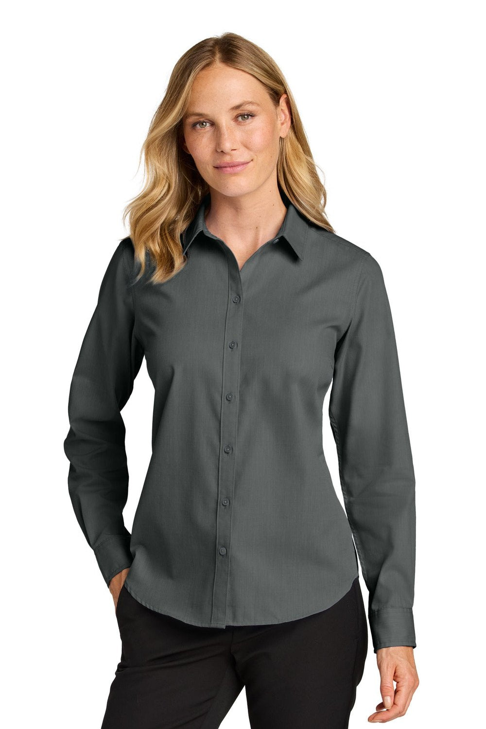 Port Authority Women's Long Sleeve Nailhead Easy Care Shirt LW816 Womens Apparel Shirts & Tops