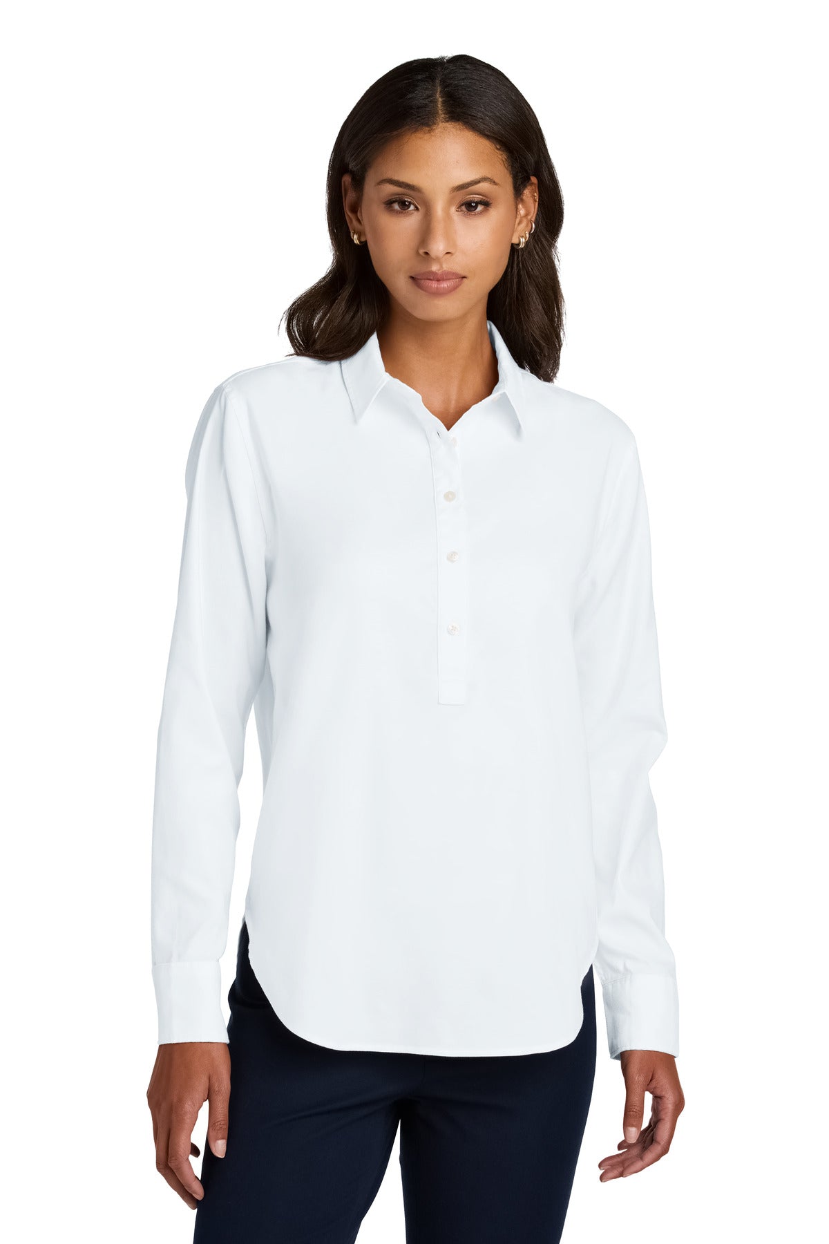 Mercer+Mettle Women's Long Sleeve Modern Oxford Shirt MM2003 Womens Apparel Shirts & Tops