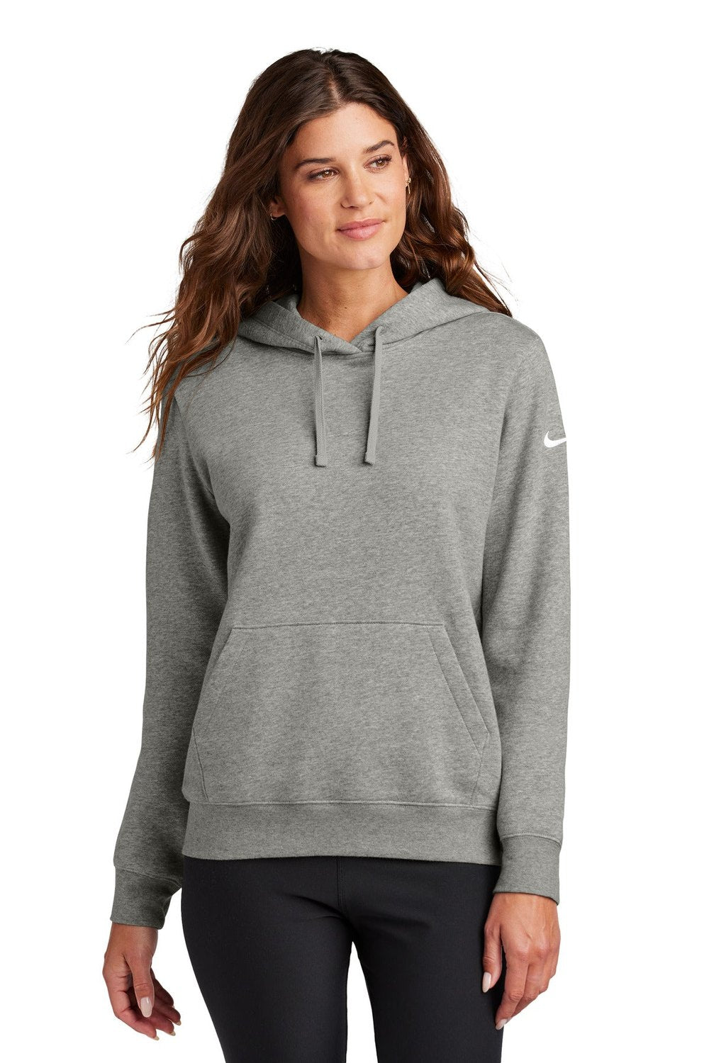 Nike Women's Club Fleece Sleeve Swoosh Pullover Hoodie NKFD9889 Corporate Apparel Shirts & Tops