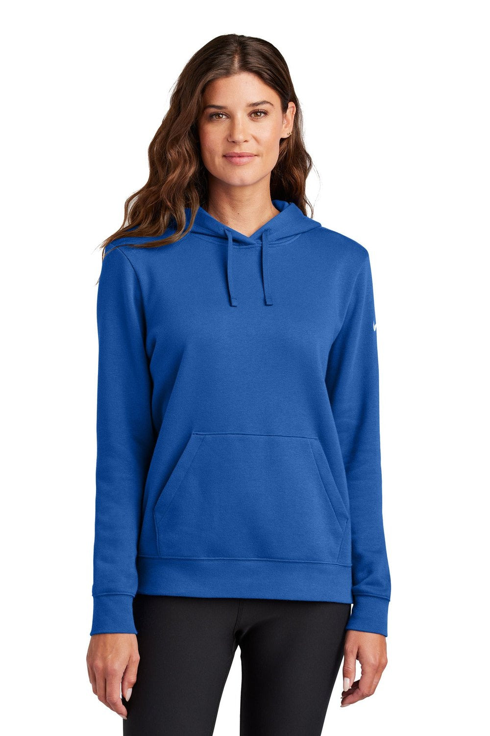 Nike Women's Club Fleece Sleeve Swoosh Pullover Hoodie NKFD9889 Corporate Apparel Shirts & Tops