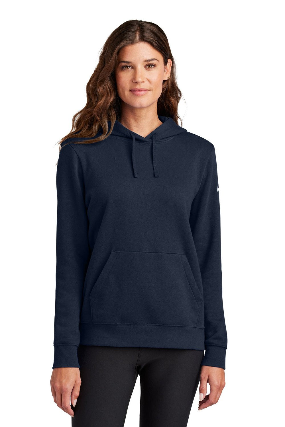 Nike Women's Club Fleece Sleeve Swoosh Pullover Hoodie NKFD9889 Corporate Apparel Shirts & Tops