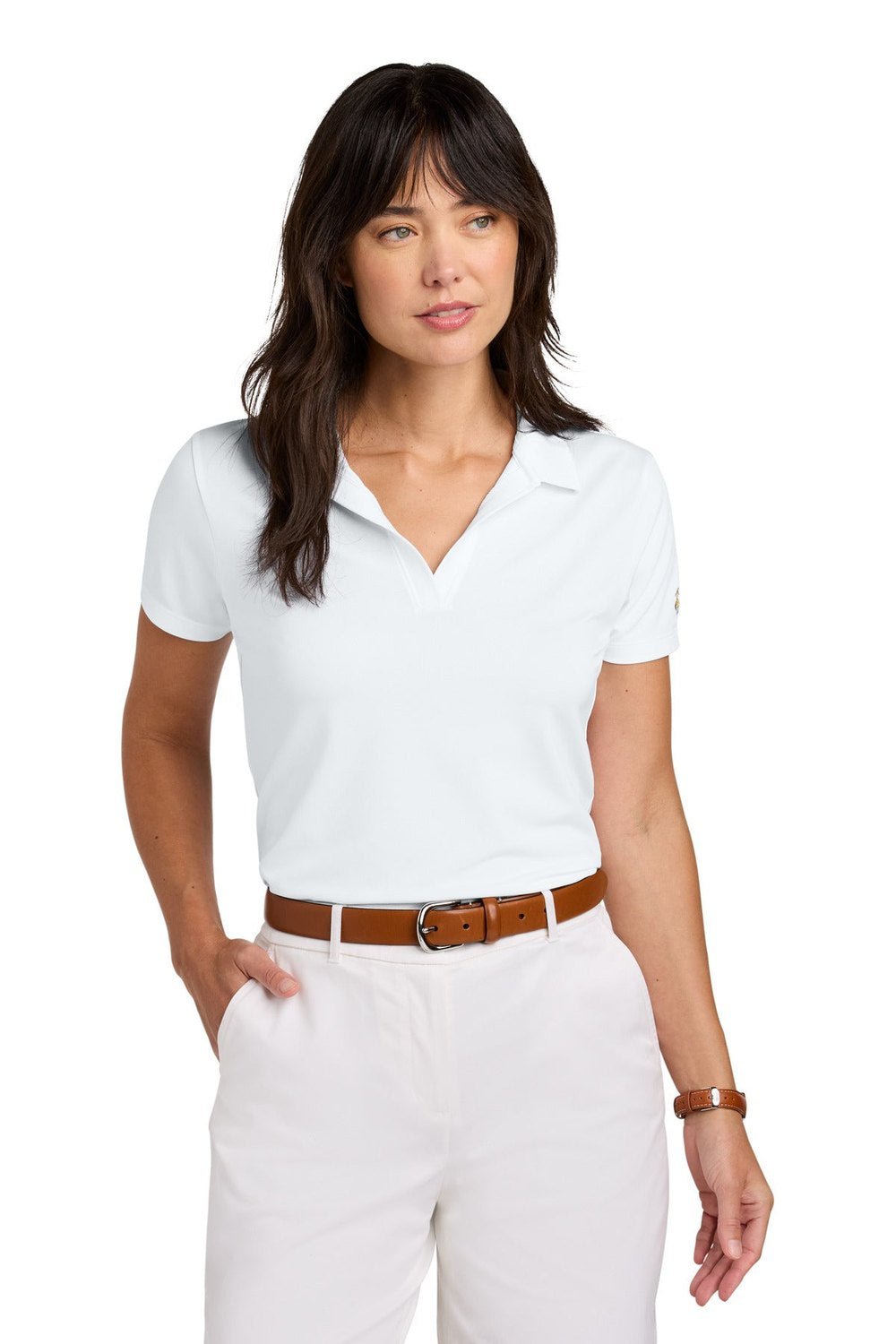 Brooks Brothers Women's Mesh Pique Performance Polo BB18221 Corporate Apparel Shirts & Tops