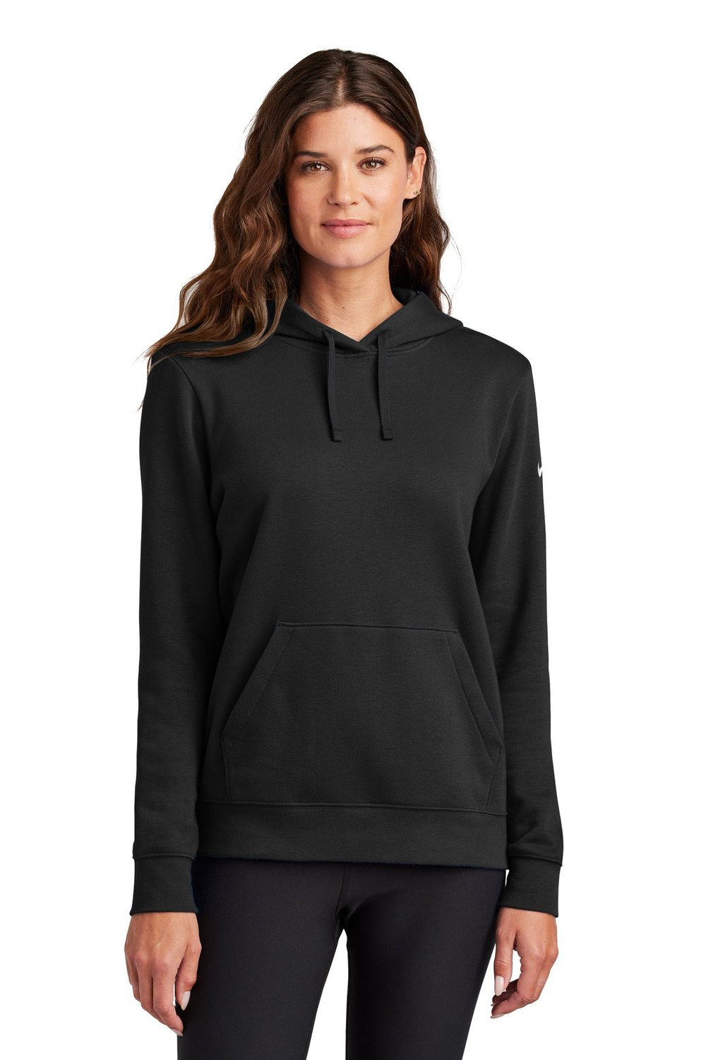Nike Women's Club Fleece Sleeve Swoosh Pullover Hoodie NKFD9889 Corporate Apparel Shirts & Tops