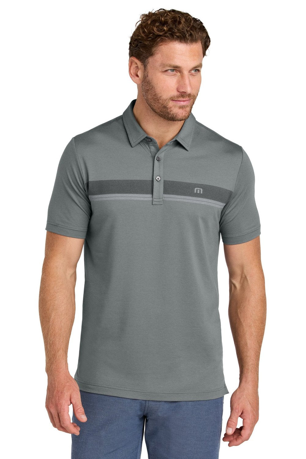 TravisMathew Men's Glenview Stripe Polo TMA41462 Corporate Apparel Shirts & Tops